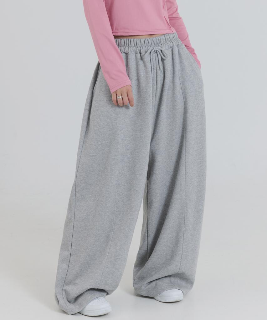 PIANER Cut-Out Stitch Balloon Sweatpants (Melange)
