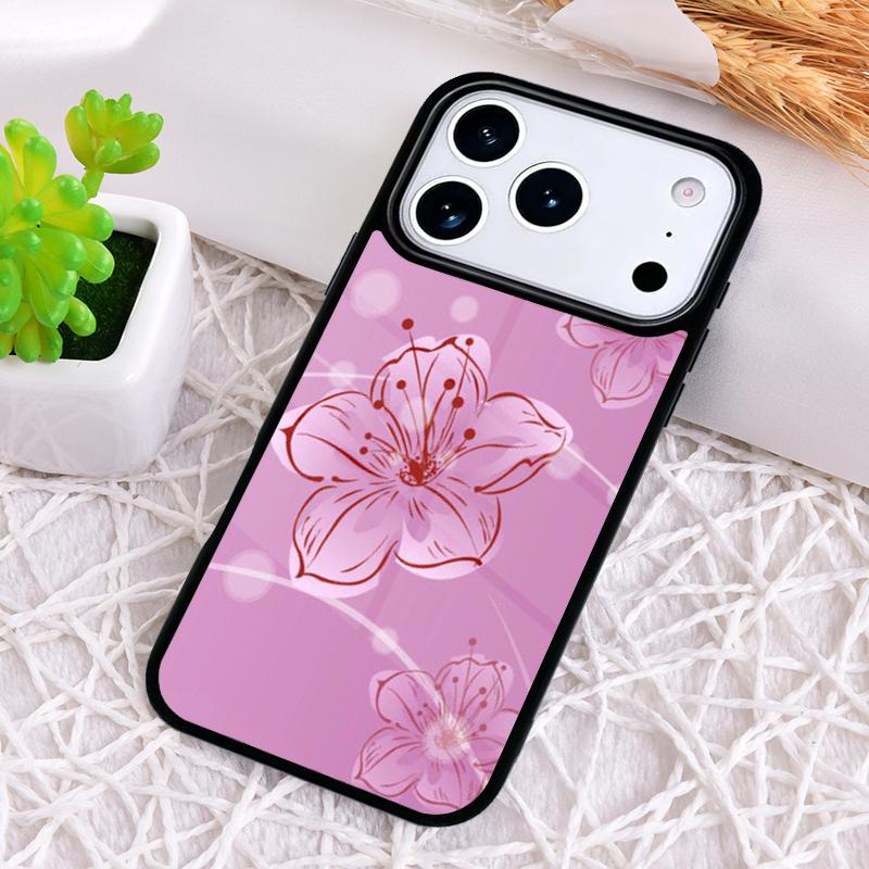 Butterflies Hibiscus Flowers Phone Case for iPhone 17 Air 16 15 11 12 14 13 Pro Max Shockproof Cover