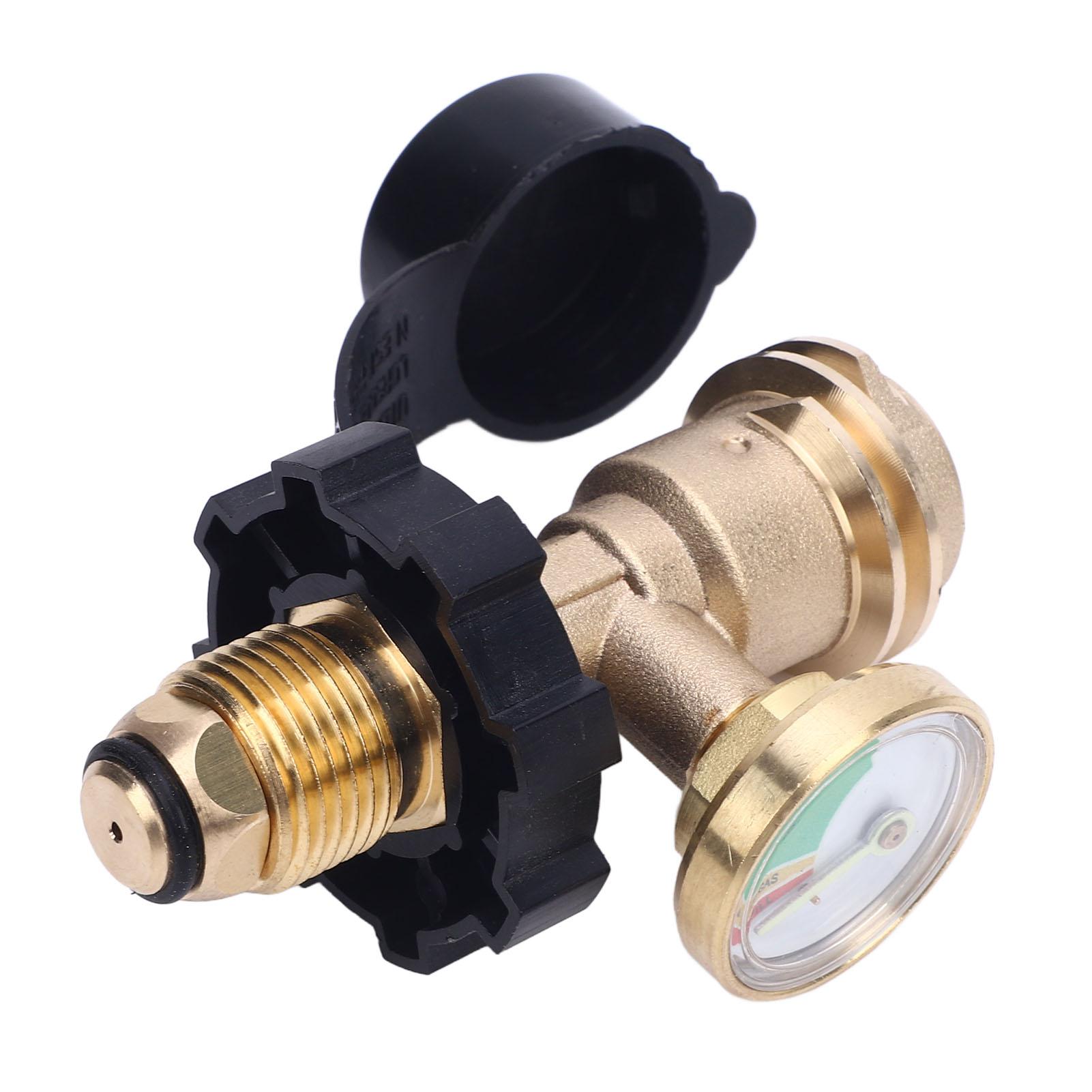 Adaptor rezervor LP de 100 lb cu manometru 0 la 100 lb Convertește Pol în Qcc1 Tip 1 Supapă rezervor LP pentru RV Furgonetă Remorcă