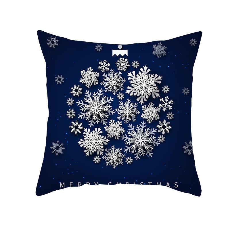 Blue Collection Sofa Car Office Cushion Cover Christmas Decoration Pillowcase Home Decor