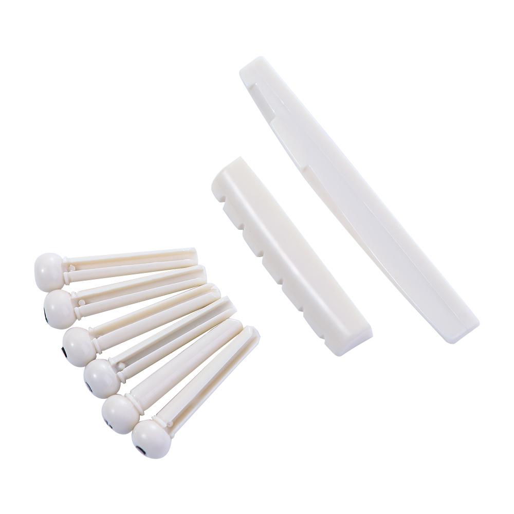 Portable Classica Guitar Accessories Plastic Saddle Bridge Pins Guitar Nut