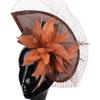 New European And American Style Deep Leather Pink Hair Accessories Mysterious Mesh Cover Headgear Gift Hat