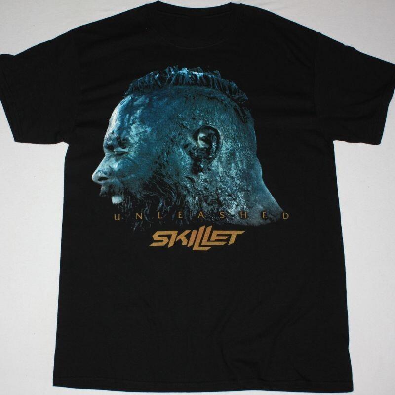 Skillet Band UNLEASHED TOUR heavy Cotton Black Unisex All Size Shirt AG258 Unisex T-Shirt L