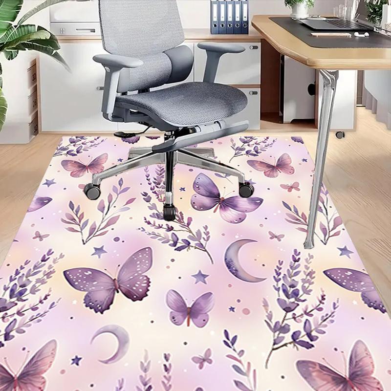 1PC Butterfly Flowers Extra Large Non-Slip Floor carpet, Office, family, bedroom, Studio - Large Area Rug,Longlasting Material-K0367