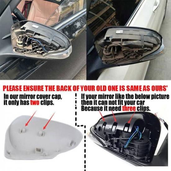 Silver Right Side Rearview Mirror Cap Cover Shell For Toyota Corolla 2014-2018