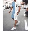 Men Summer Tracksuit 2 Piece Sets The Crown King 3D Print Jogging Set Fashion Men's Oversized Beach Sportwear Outfits Suits 6XL