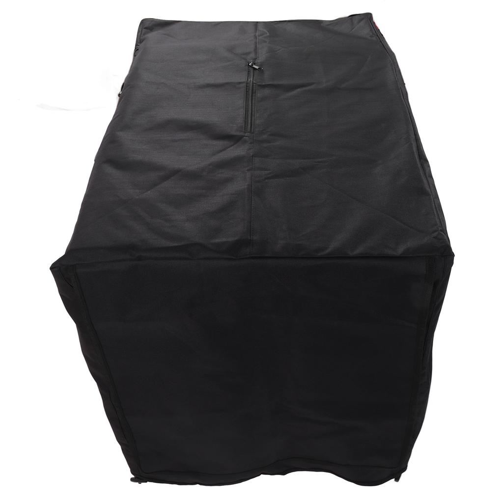 Hundekäfigabdeckung Wasserdicht Atmungsaktiv Sonnenschutz Oxford-Gewebe Welpen-Transportboxabdeckung für Innen Außen Schwarz