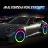 2 Stück Auto Rad Reifen LED Licht Bunte Ausrüstung Ventil Lampe Luftventil Schaftkappen Abdeckung Zubehör