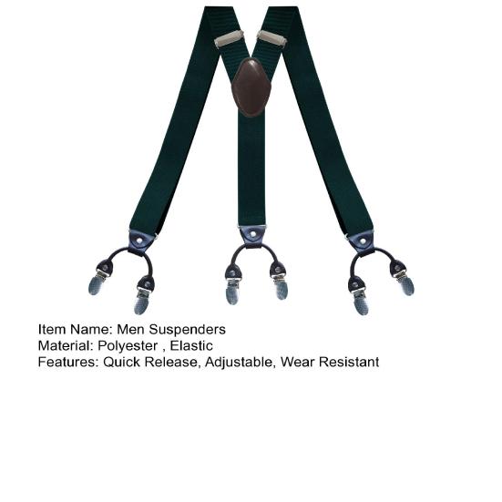 Hosenträger für Herren, verstellbar, mit Schnellverschluss, verschleißfest, rutschfest, mit robusten Clips, Mehrzweck-Hosenträger aus Polyester mit Y-Rücken für Herren
