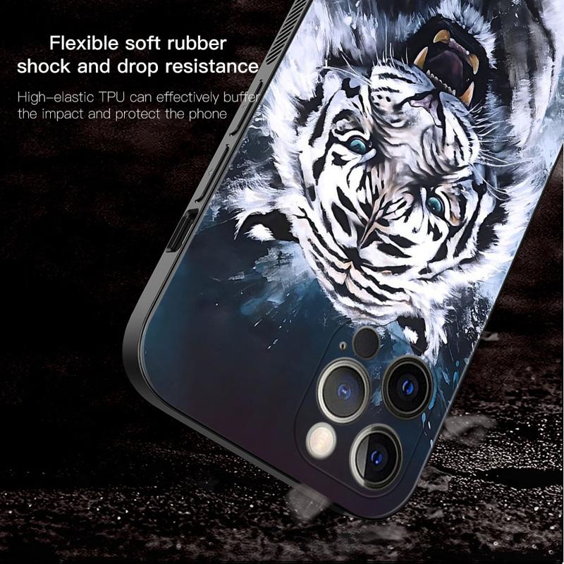 Forest King Tiger Animal Phone Case For iPhone Samsung Galaxy Redmi Xiaomi Oppo OnePlus Note S A 7 8 9 10 11 12 13 14 20 21 22 23 53 54 Pro Ultra