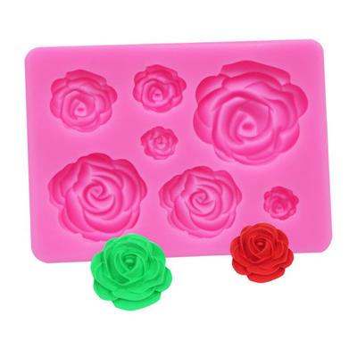 Rose Flower Silicone Mold Cake Decorating Tool Candy Clay Chocolate Fondant