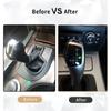 For BMW Carbon Fiber Black and Sliver LED Gear Shift Knob 3 Series E46 316i 318i 320d 320i 323i 325i 328i 330i 325xi