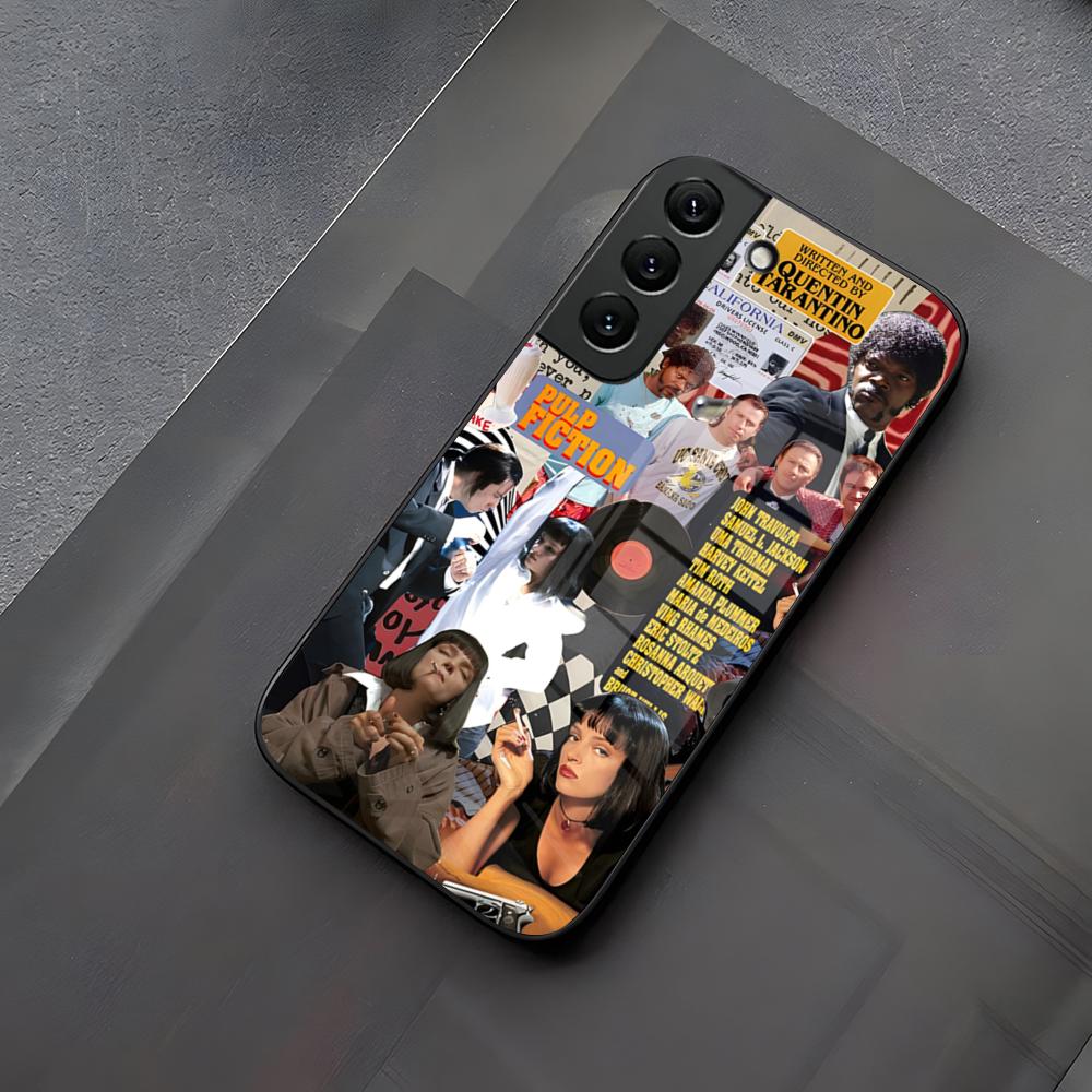 Movie Pulp Fiction Phone Case Glass For Samsung Galaxy S23 S25 S24 S21 S22 S20 Ultra Fe Plus A34 A15 A25 A52 A53 M54 Cover