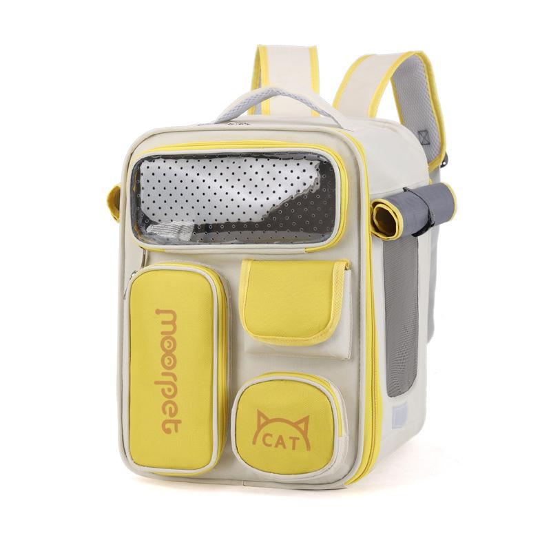 Cat Bag Outdoor Portable Pet Backpack Large Capacity Cat School Bag Shoulder Portable Breathable Cat Bag
