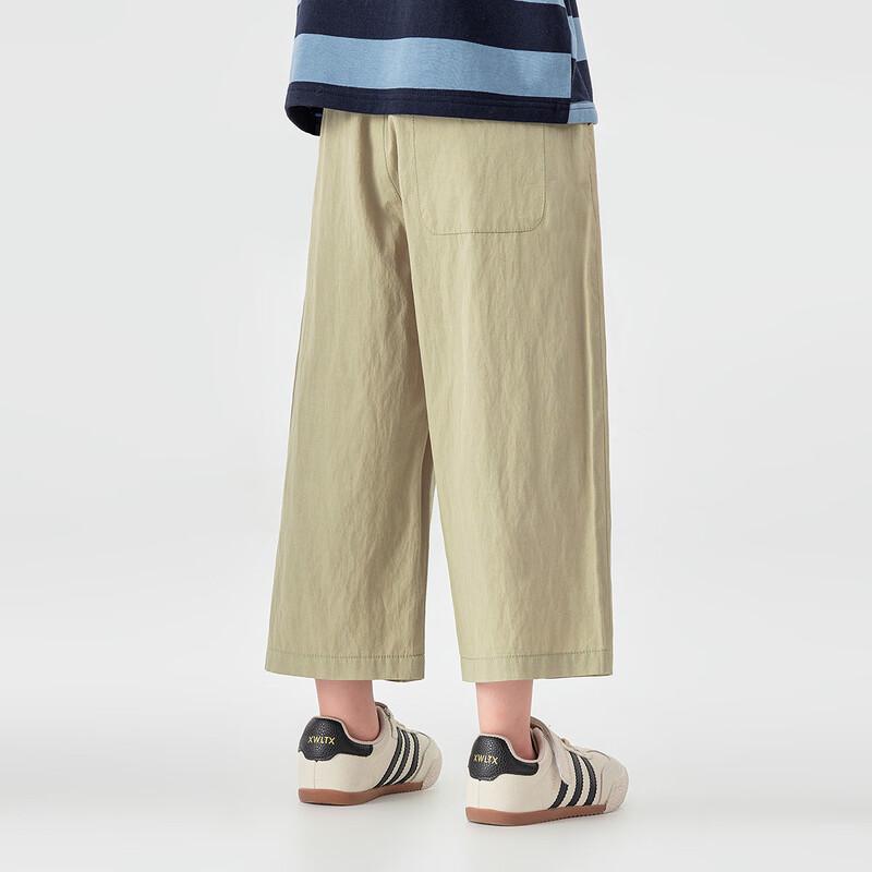 Boys' Casual Wide-Leg Cropped Pants