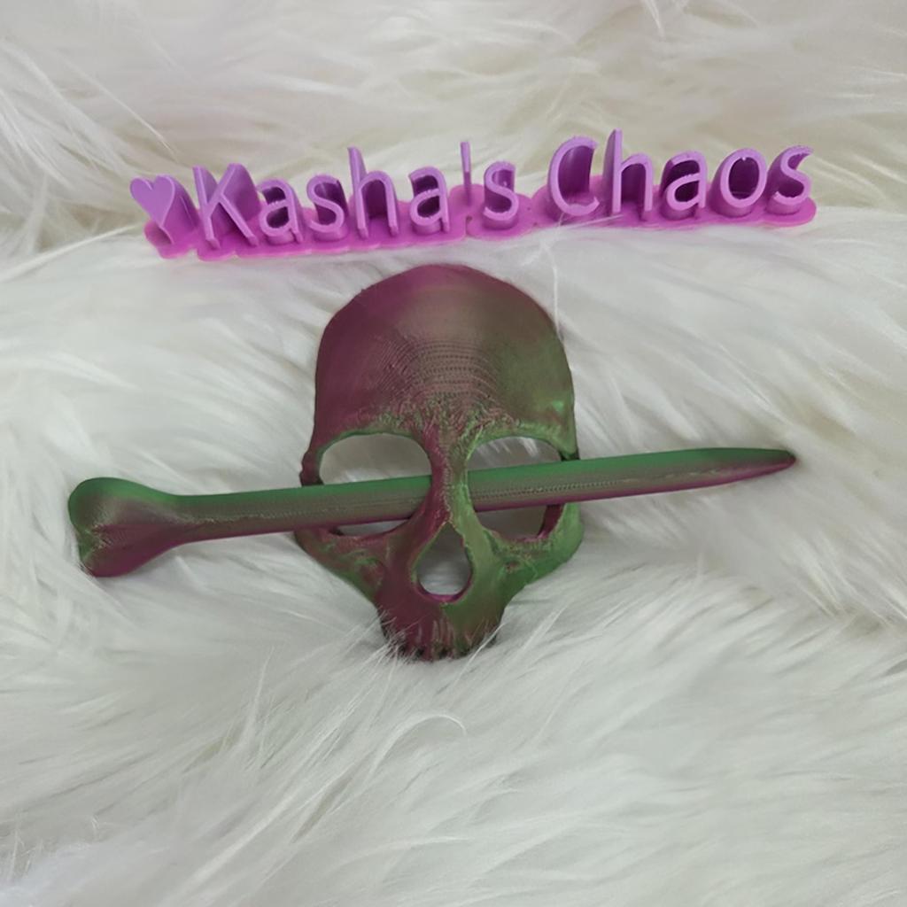 3D Printed Skull-Hairpin Bones Multiple Colors Gift Art Hairpin