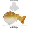 Aquarium Puffer Fish Luminous Simulation Rubber Fish with Suction Cup for Fish  S