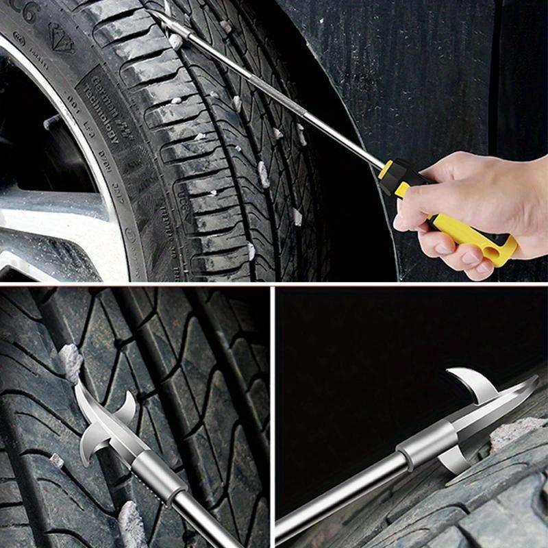 Car Tire Cleaning Hook Stone Tire Gap Buckle Stone Hook Car Tire Buckle Cleaning Tire Pick Stone Tools Tire Repair Accessories