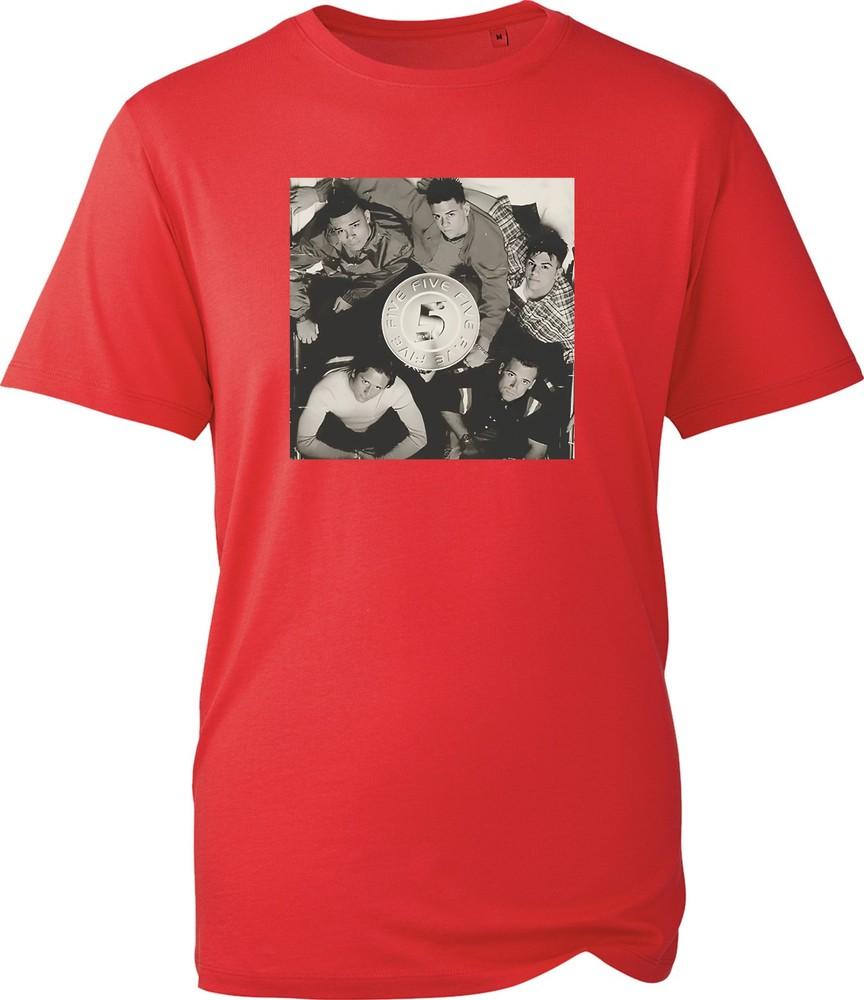 Unisex FIve Boyband T Shirt Retro Pop Music Fan Photo Graphic Tee Tour Top Gift S