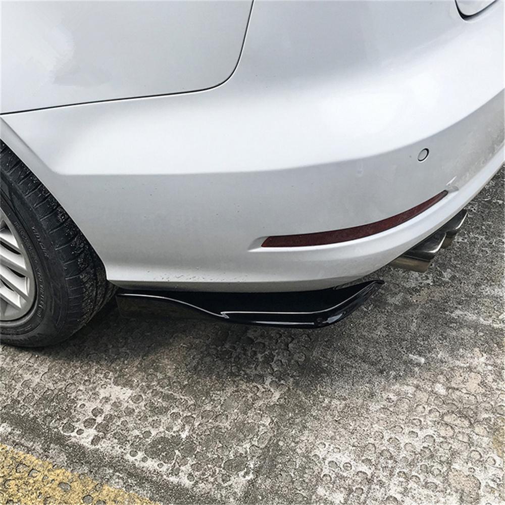 Universal Car Rear Bumper Spoiler Canards Fins Anti-Crash Diffuser Lip Wrap Kits
