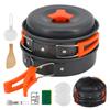 10-Piece Portable Non-Stick Induction Compatible Cookware Set Easy Backpacking Picnic Camping Pans