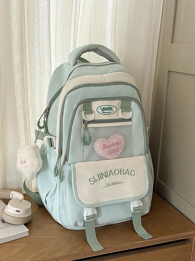 Schoolbag schoolbag female ins girl primary school student high school student junior high school student large capacity versatile simple backpack 