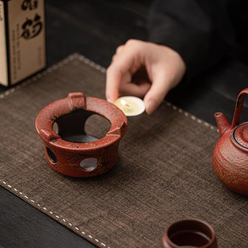 Coarse pottery tea set Warm tea stove set Indoor surrounding stove Tea making tools Tea ware Heating tea stove Scented tea