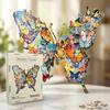 Irregular Butterfly Wooden Puzzle Jigsaw Toy Brain Teaser Game Art Decor and Stress Relief Gift for Puzzle Lovers