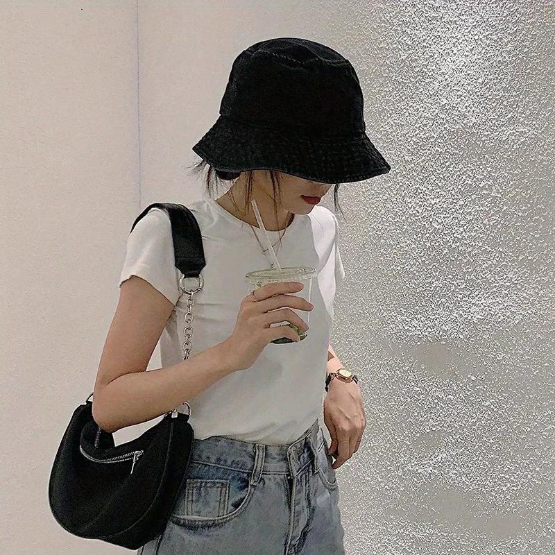New Denim Fisherman Hat, Thin and Fashionable Multifunctional Hat, Sun Protection Basin Hat, Suitable for Both Men and Women