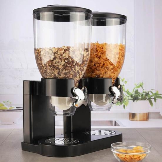 Countertop Cereal Dispenser 2L Large Airtight Container Grain Dispenser Sealed Dry Food