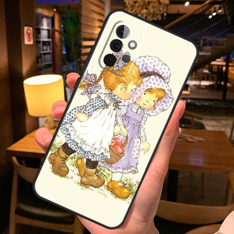 Sarah Kay pattern Phone Case For Samsung A51 A71 A50 A70 A13 A23 A33 A53 A12 A22 A32 A42 A52 A54 A34 A14 Cover