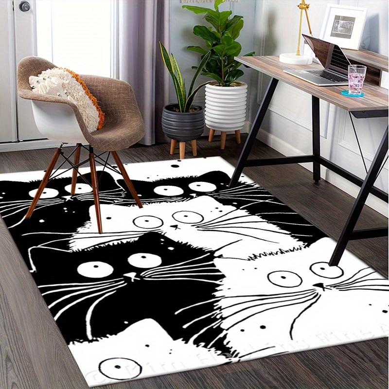 Office Carpet Cute Cats Design Perfect for Sofa Protection Under Chairs