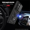 KEYSION Shockproof Armor Case for Realme C85 5G Slide Camera Lens Protection Ring Stand Phone Back Cover for OPPO Realme C85 Pro