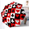 1pc Playing Cards Symbols Automatic Open/close Umbrella, 8-Rib Sturdy Structure, Auto Folding/Opening, Portable Travel Umbrella for Women176