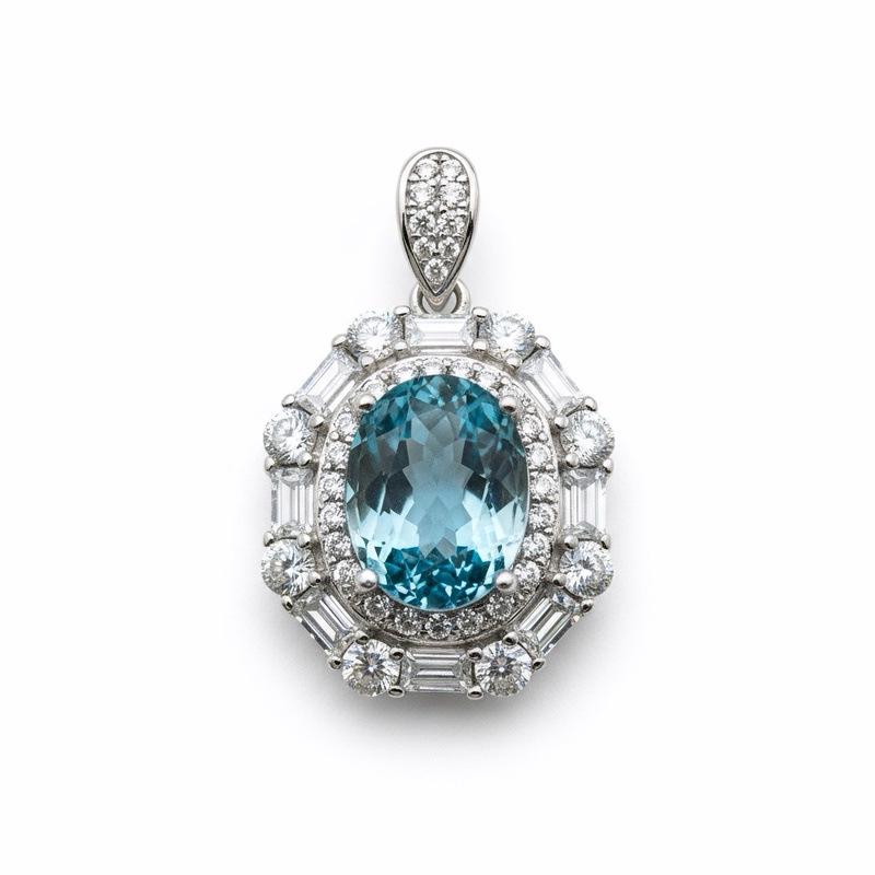 S925 Sterlingsilber Gelber Amethyst Edelsteinring & Damenanhänger mit hohem Karat