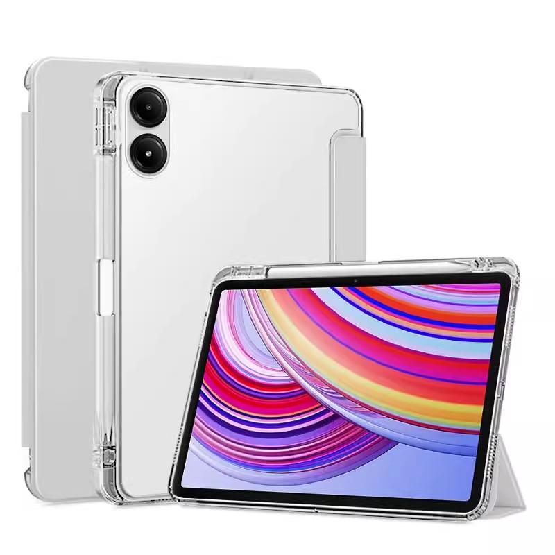 

Кожаный чехол для планшета Redmi Pad Pro 12.1 Чехол 2024 Магнитный смарт-чехол для Xiaomi Redmi Pad Pro 12.1 дюймов с держателем для карандаша Чехол для планшета Redmi Pad Pro 12.1 серый
