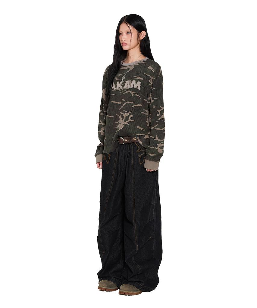 AAKAM Waffle Camouflage Long Sleeve (Khaki)