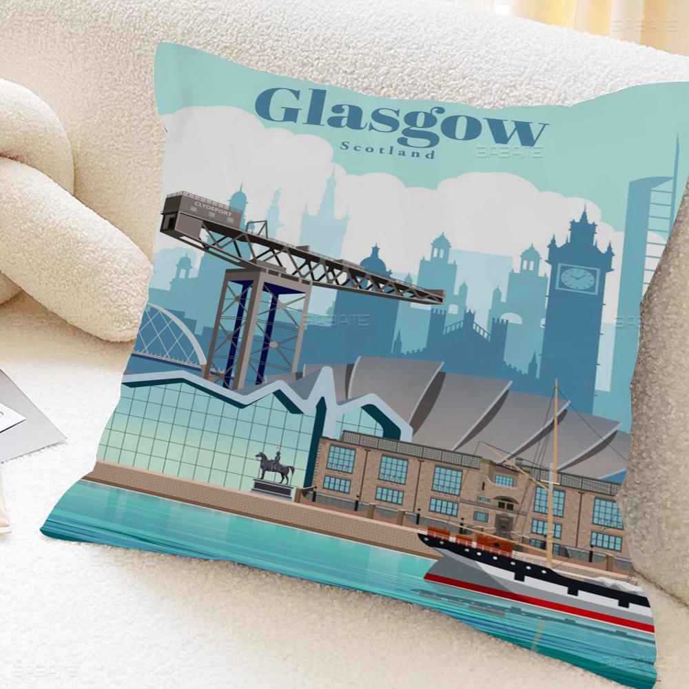 World Cities Travel Pillow Anime Pillow Sofa Bed Head Pillow Cover Cushion Cover 45x45 Cm Fashion