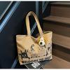 Casual large-capacity canvas bag women's new lightweight and versatile commuter shoulder bag portable tote bag
