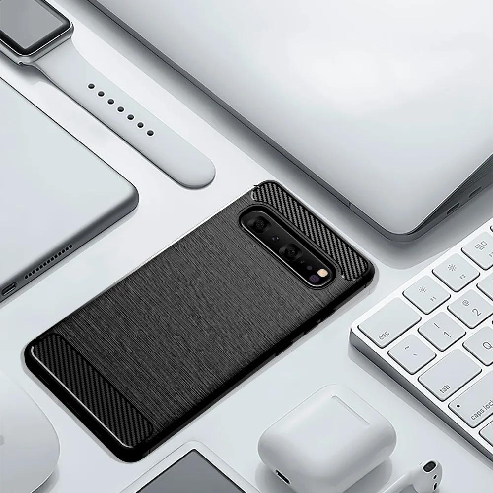 Puzdro pre Samsung Galaxy S25 S24 S23 S22 S21 S20 FE Plus Ultra S10 5G S10E S24FE S23FE S21FE Zadný kryt TPU z uhlíkových vlákien