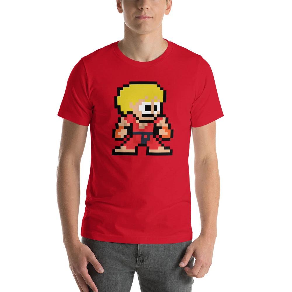 

Ken Masters SF2 Street Fighter 2 SF6 6 VI 8-bit Retro Pixel Art Vintage T-Shirt S
