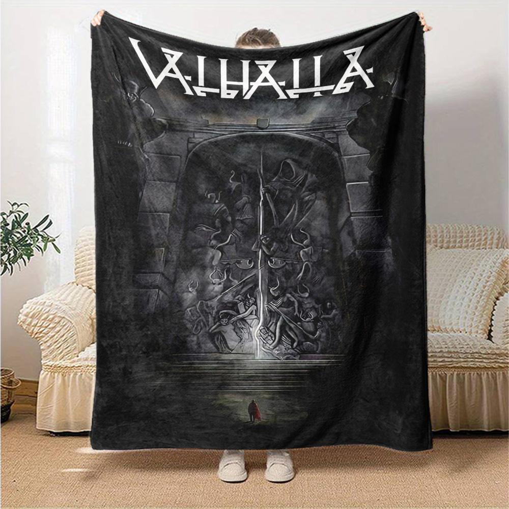 1pc Valhalla Throw Blanket Soft Flannel, Cozy All Season Polyester Perfect for Home, Office