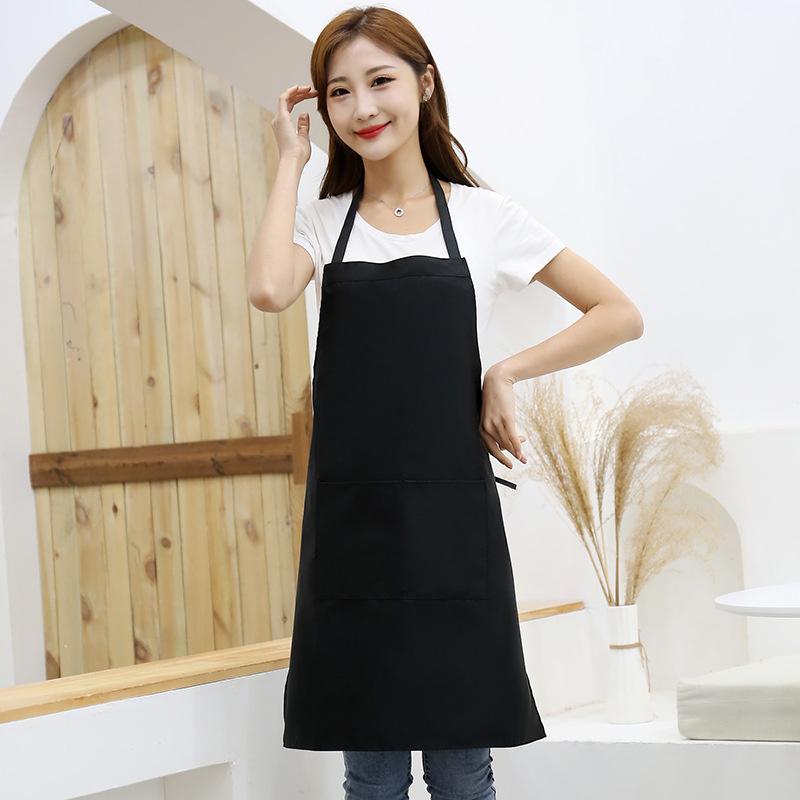 Adjustable Cooking Apron Waterproof and Oil Resistant Kitchen Chef Apron Dirt-resistant Smock Sleeveless Aprons with 2 Pockets
