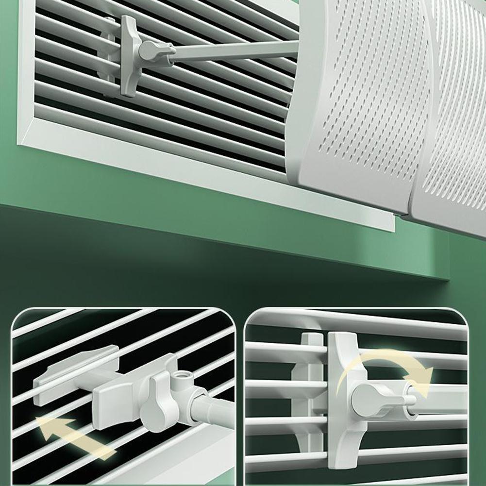 Adjustable AC Air Deflector with Carbon Filter for Ceiling Vents Designed to Prevent Direct Air Blowing and Improve Air