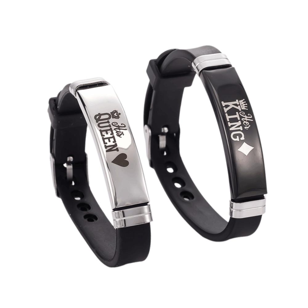 Gifts Lovers Bracelet Stainless Steel Valentine's Day Bracelets Couple Bracelet Set Women Men
