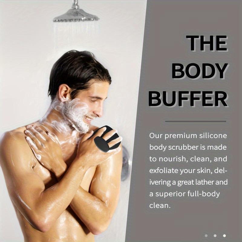 SoftTouch Gentleman's Exfoliator - Ergonomic Non-Slip Handle, Soft Body Scrubber for Gentle Skin Exfoliation, Easy To Clean and Rinse