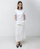 INSILENCE WOMEN Washed Rib Half Sleeve White