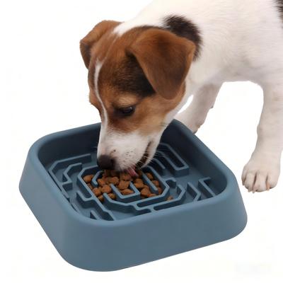 Silicone Pet Slow-eating Bowl for Dogs - Large-sized Dog Bowl with Suction Cups. Food-grade Silicone with Suction Cups for Anti-slip Function.