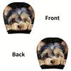 2PCS Soft Seat Headrest Protector Cartoon Dog Pattern Car Headrest Covers  Car Seat
