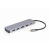 Gembird A-CM-COMBO3-03 USB-C Hub 3 USB 3.2 Gen 1 2 HDMI Silver